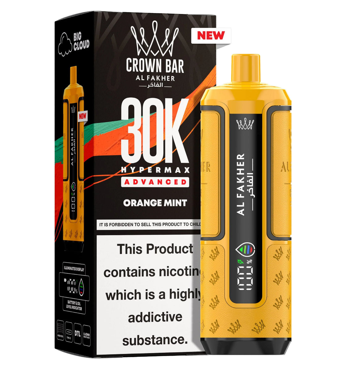 Al Fakher Crown Bar 30K Hypermax Prefilled Pod Kit (Box of 5)