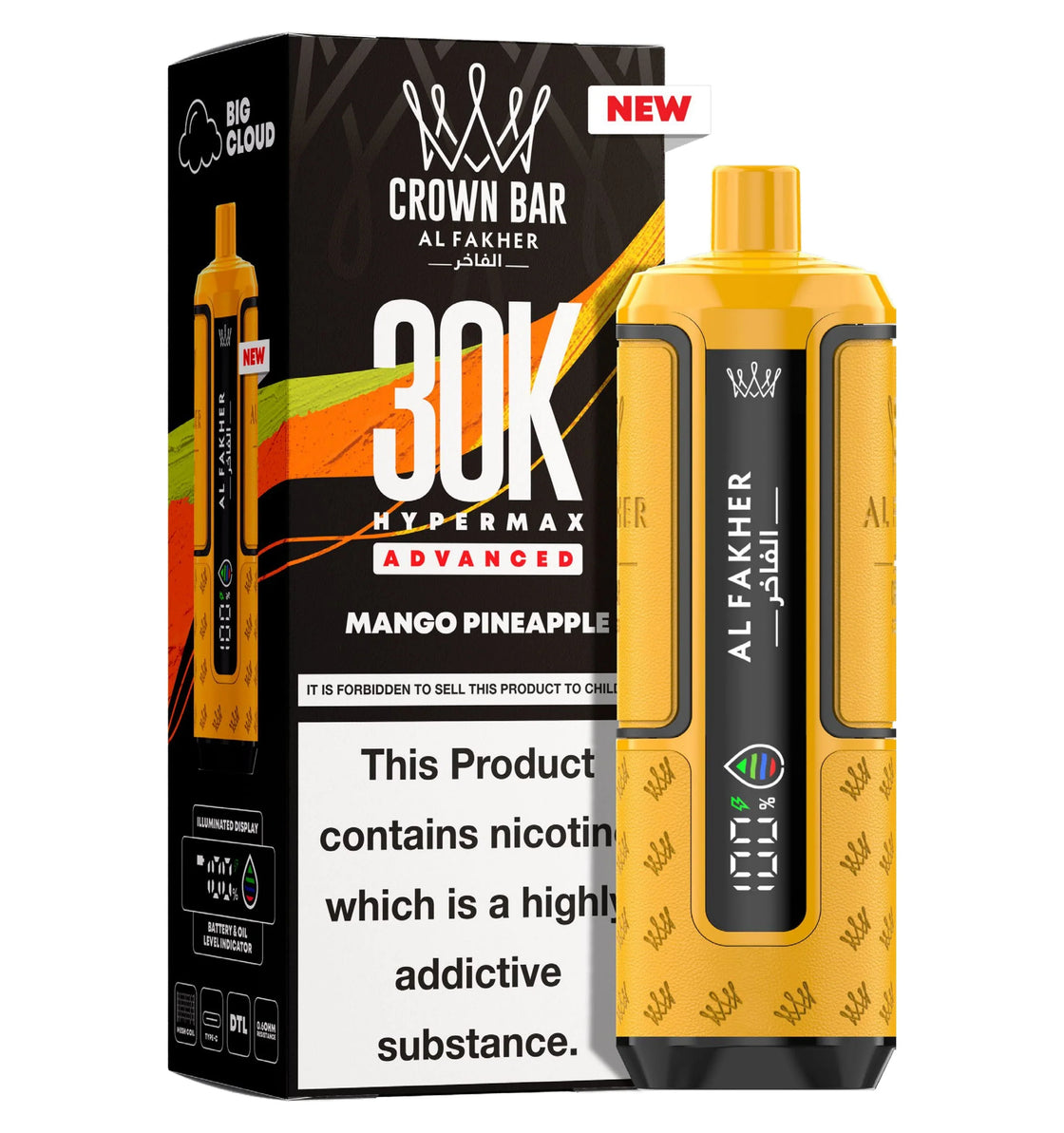 Al Fakher Crown Bar 30K Hypermax Prefilled Pod Kit (Box of 5)