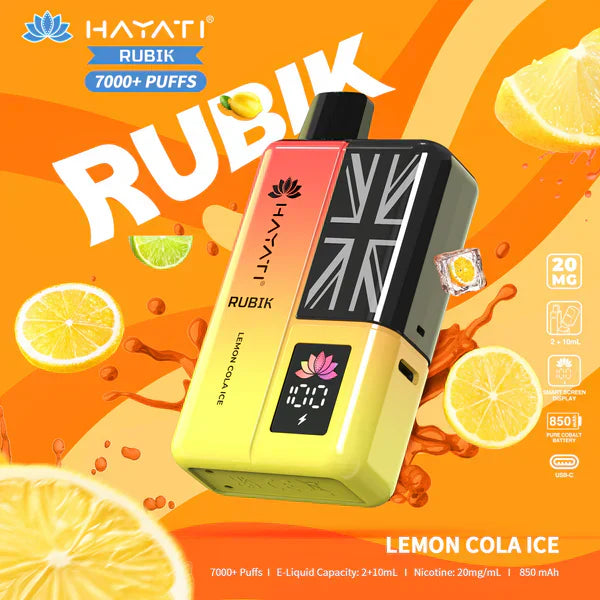 Hayati Rubik 7000 Puffs Disposable Vape (Box of 5)