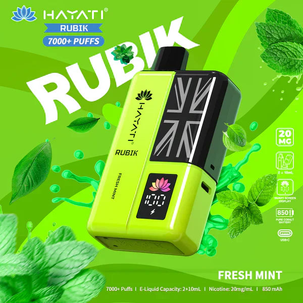 Hayati Rubik 7000 Puffs Disposable Vape (Box of 5)