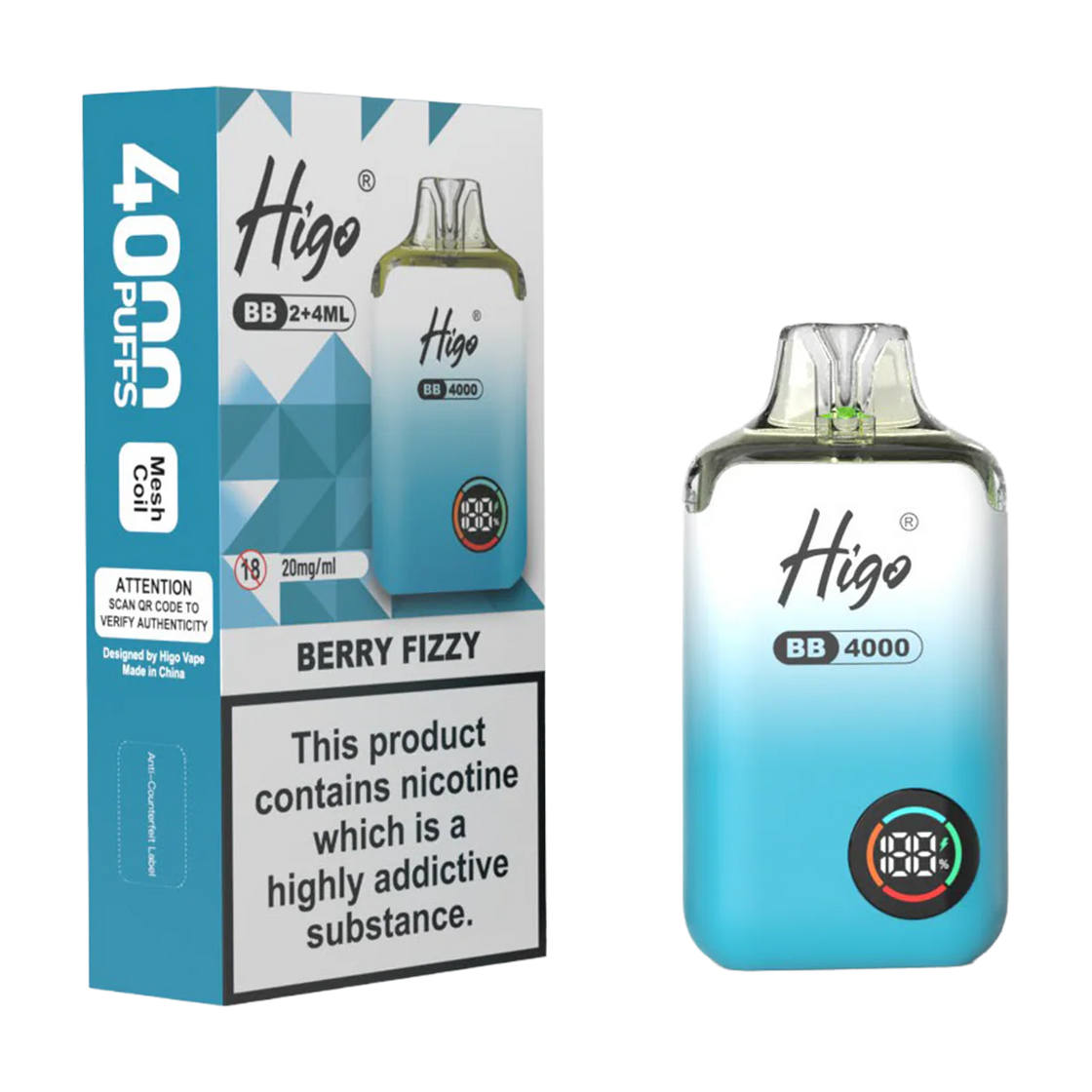Higo BB4000 Kit (Box of 10) - Berry Fizzy