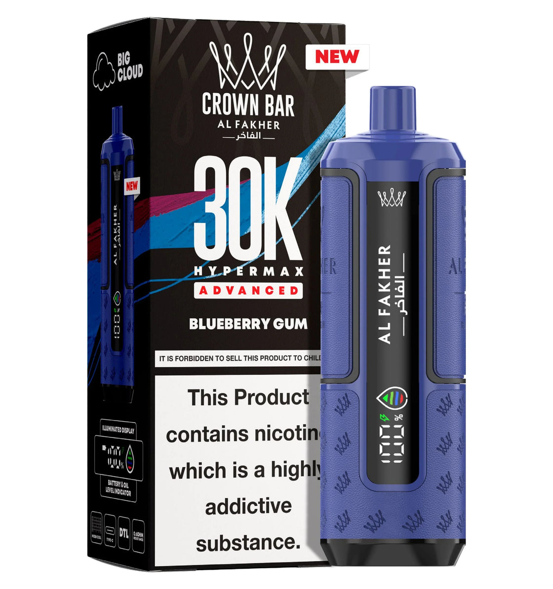 Al Fakher Crown Bar 30K Hypermax Prefilled Pod Kit (Box of 5)
