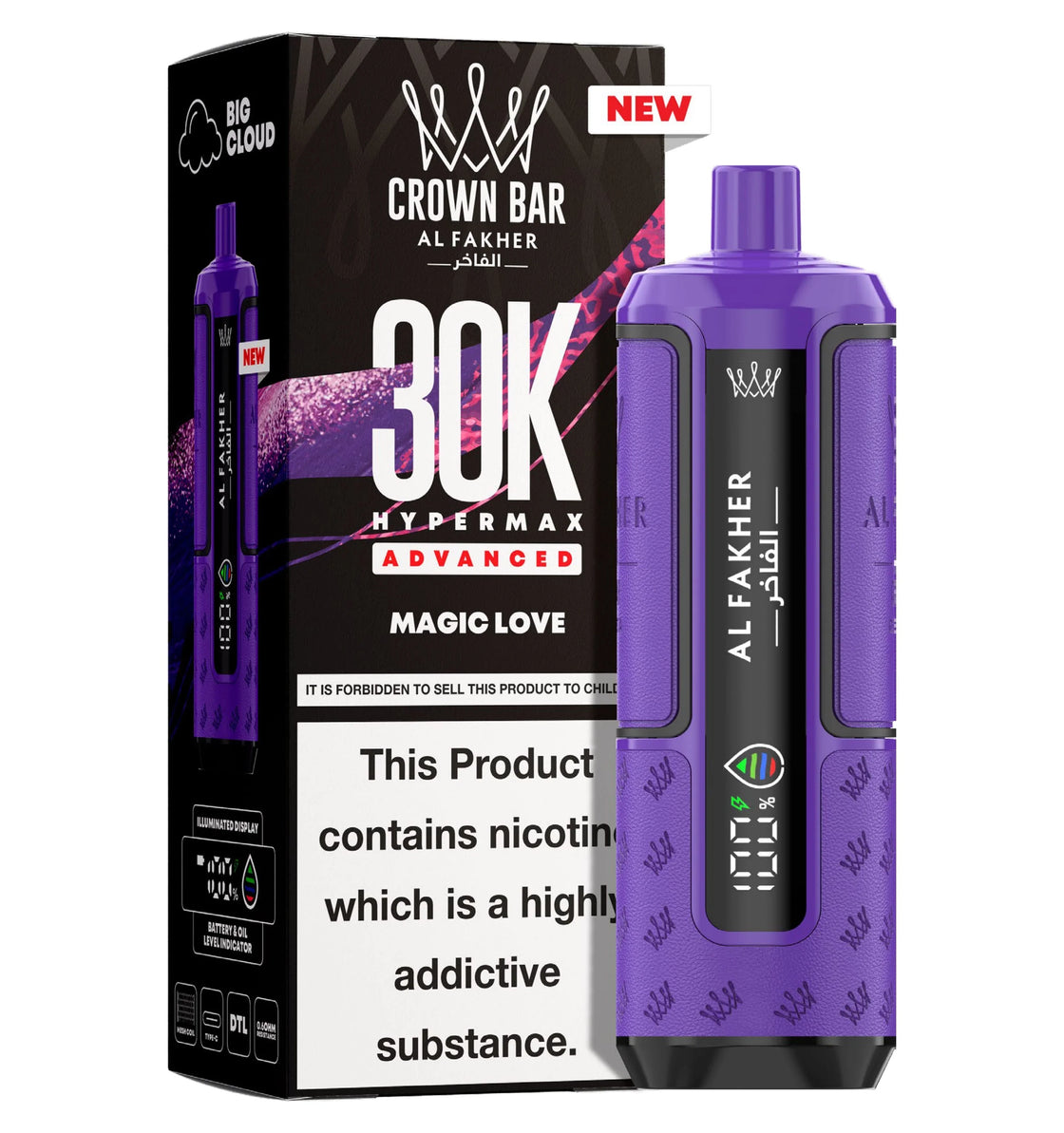 Al Fakher Crown Bar 30K Hypermax Prefilled Pod Kit (Box of 5)