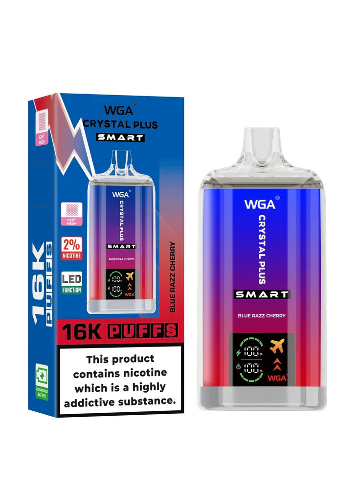 WGA Crystal Plus Smart 16000+ Puffs Disposable Vape (Box of 10)