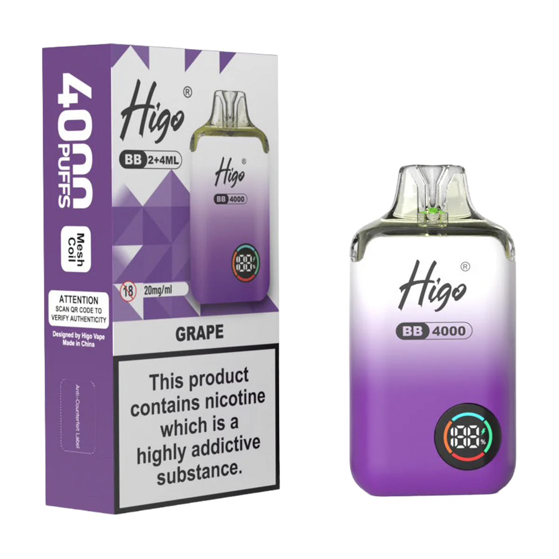 Higo BB4000 Kit (Box of 10) - Grape