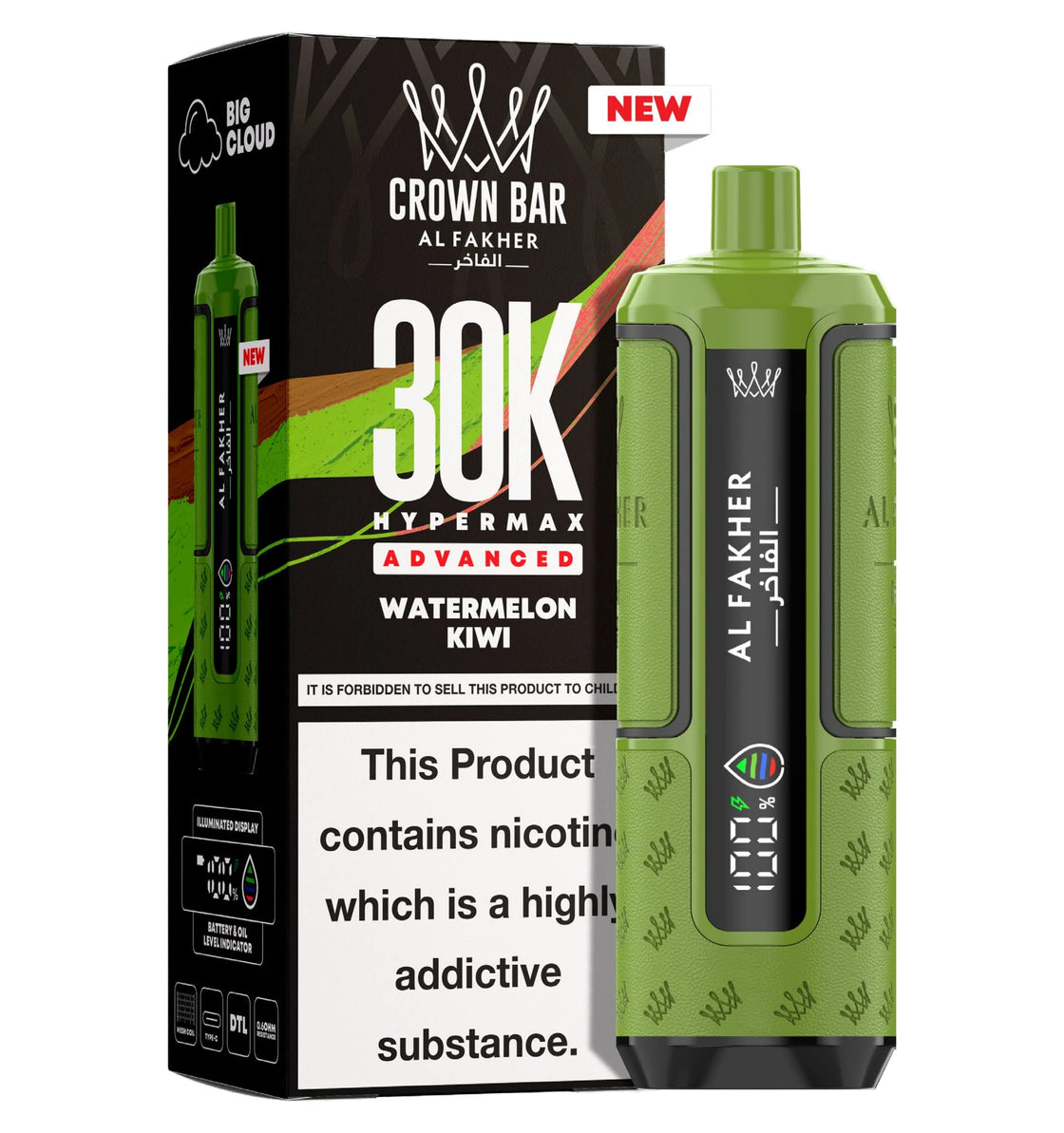 Al Fakher Crown Bar 30K Hypermax Prefilled Pod Kit (Box of 5)