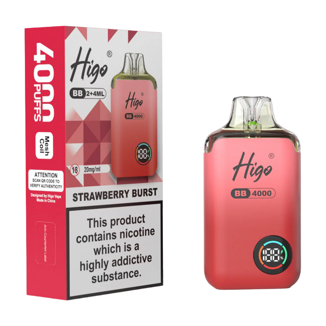 Higo BB4000 Kit (Box of 10) - Strawberry Burst