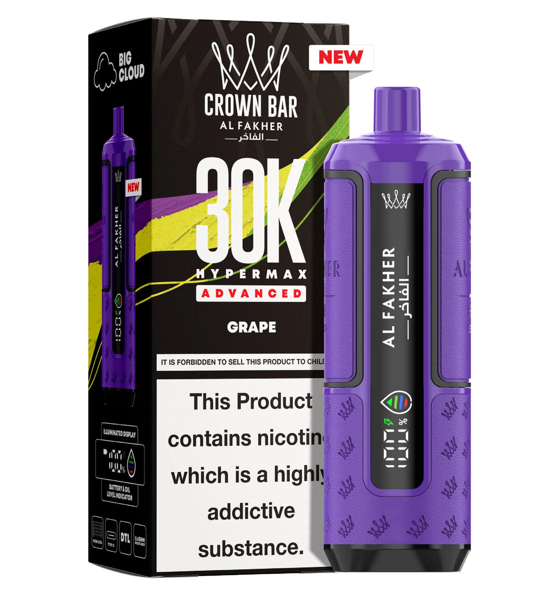 Al Fakher Crown Bar 30K Hypermax Prefilled Pod Kit (Box of 5)