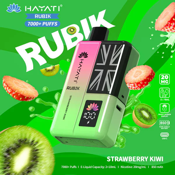 Hayati Rubik 7000 Puffs Disposable Vape (Box of 5)