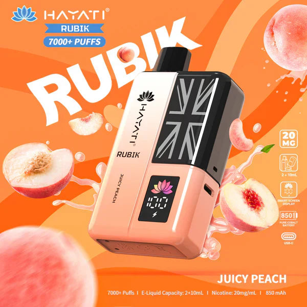 Hayati Rubik 7000 Puffs Disposable Vape (Box of 5)