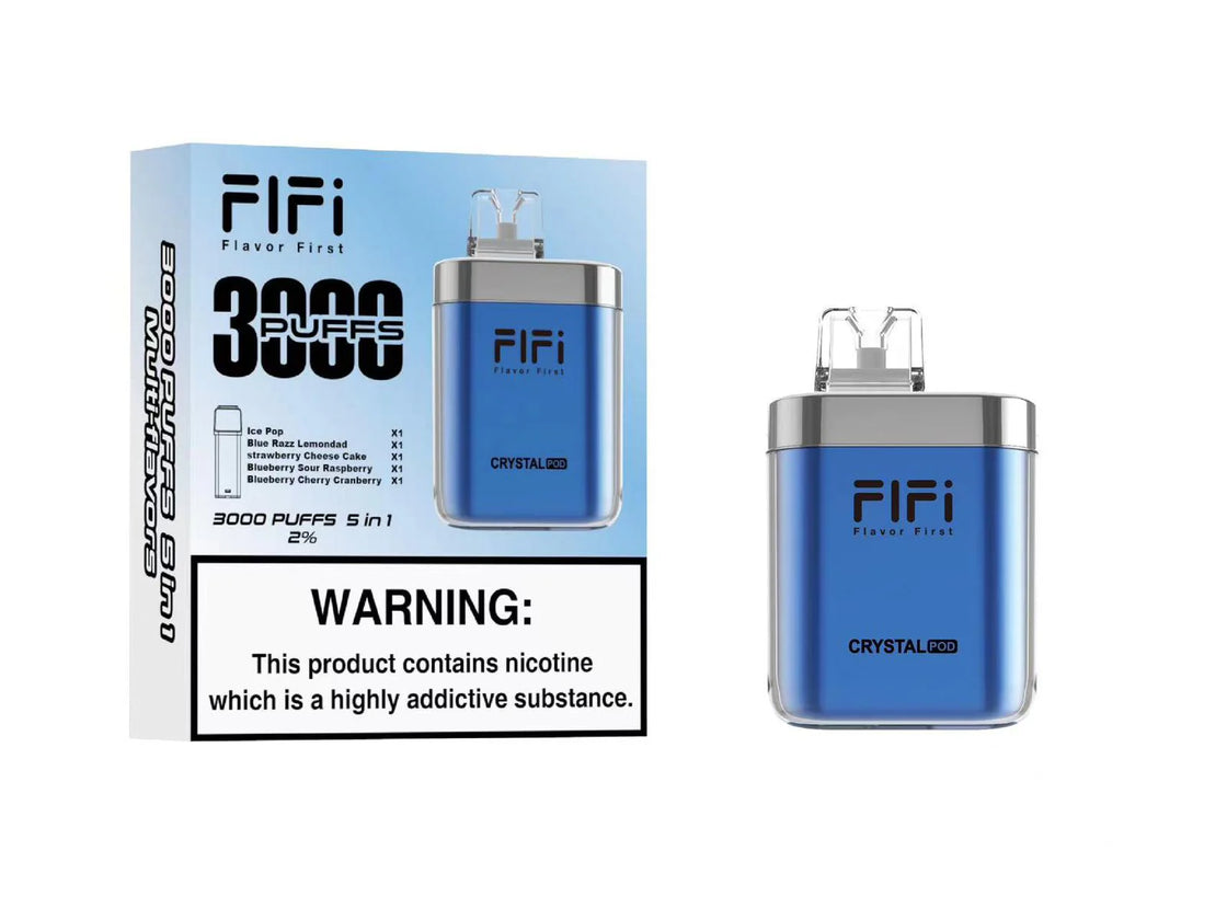 FiFi Crystal Pod 3000 Puffs Disposable Vape Pod 5 in 1 (Box of 5)