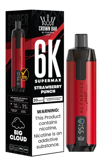 Al Fakher Supermax 6000 Puffs Disposable Vape (Box of 10)