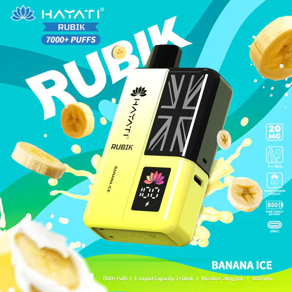 Hayati Rubik 7000 Puffs Disposable Vape (Box of 5)