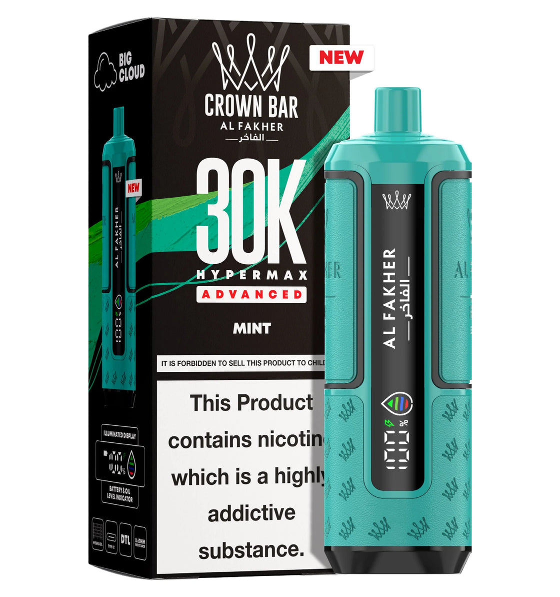 Al Fakher Crown Bar 30K Hypermax Prefilled Pod Kit (Box of 5)