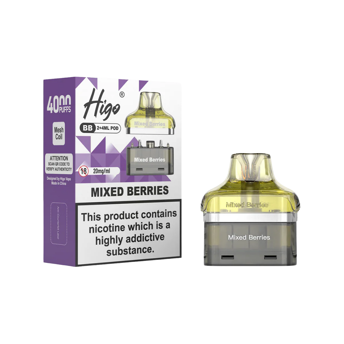 Higo BB4000 Pods (Box of 5) - Mixed Berries