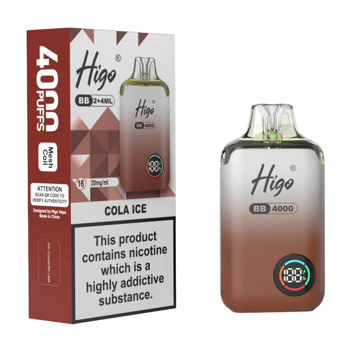 Higo BB4000 Kit (Box of 10) - Cola Ice