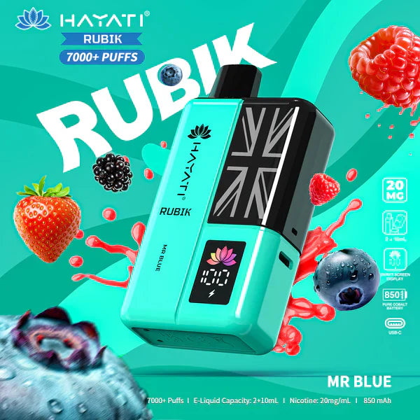 Hayati Rubik 7000 Puffs Disposable Vape (Box of 5)