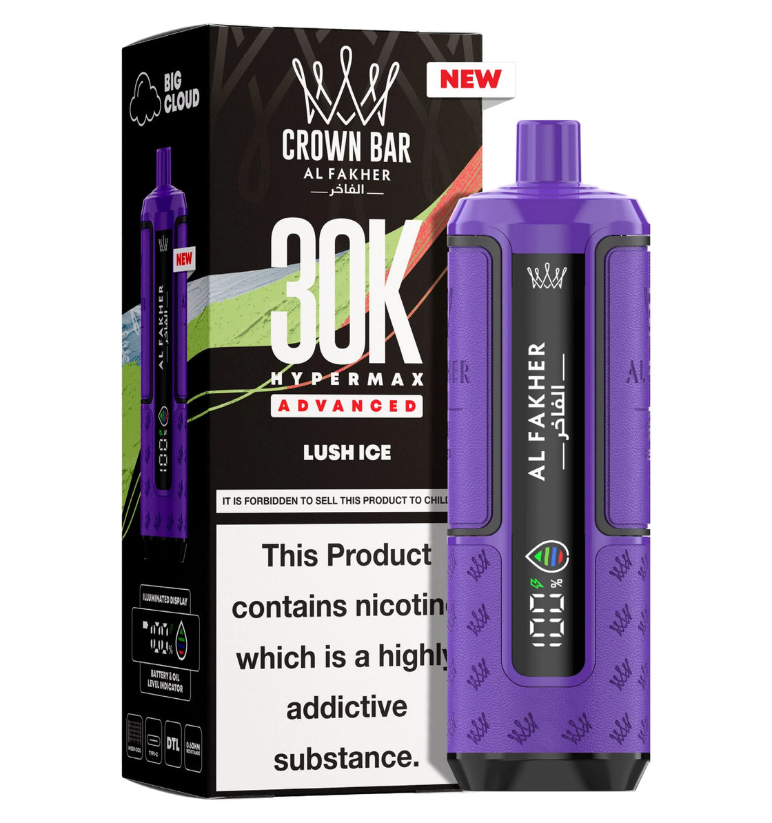Al Fakher Crown Bar 30K Hypermax Prefilled Pod Kit (Box of 5)