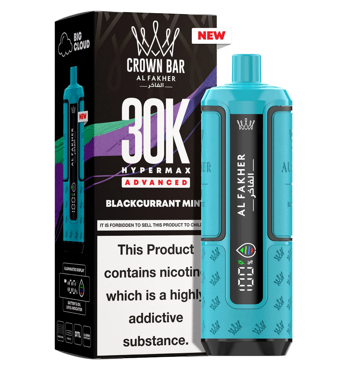 Al Fakher Crown Bar 30K Hypermax Prefilled Pod Kit (Box of 5)
