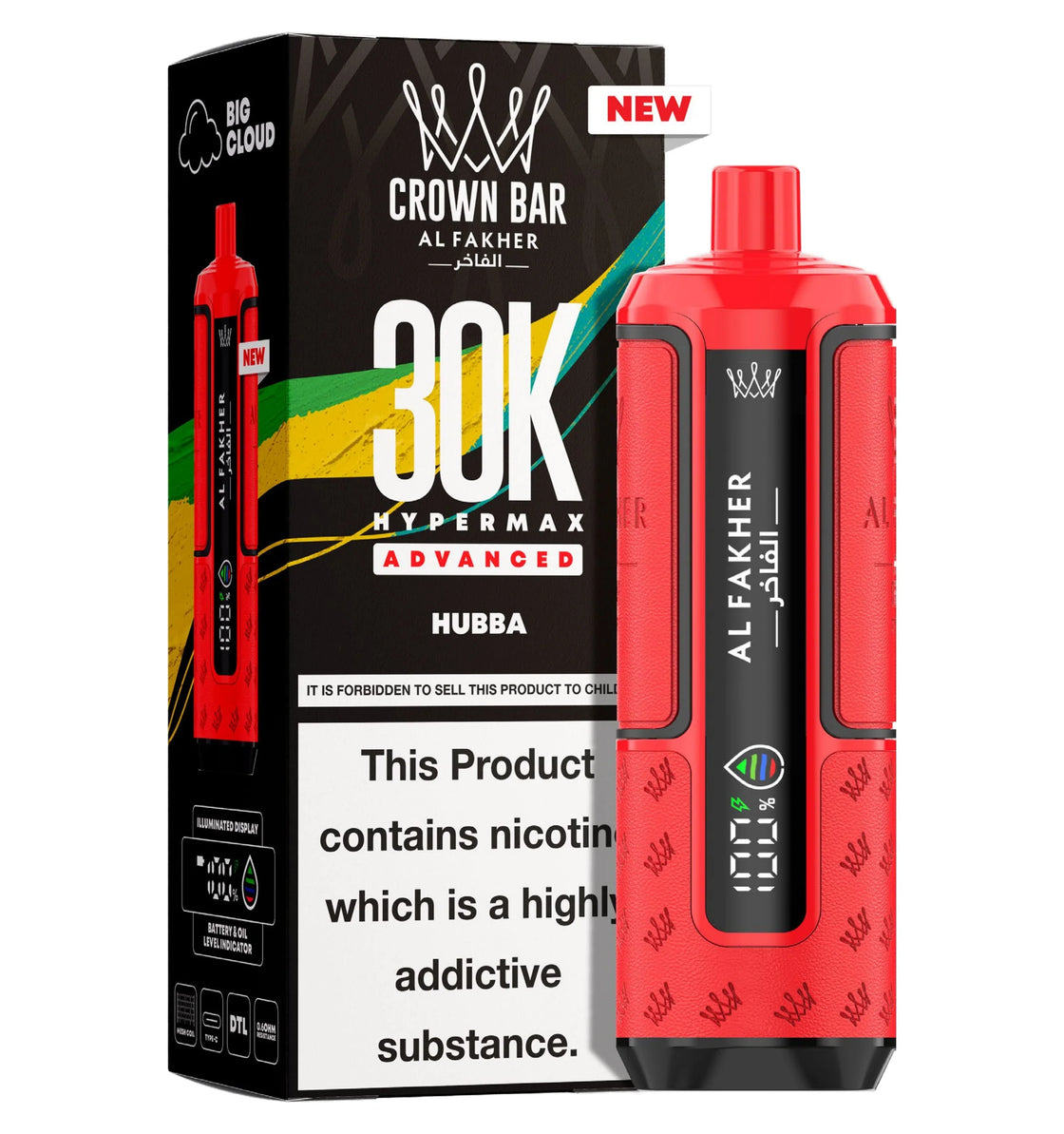 Al Fakher Crown Bar 30K Hypermax Prefilled Pod Kit (Box of 5)