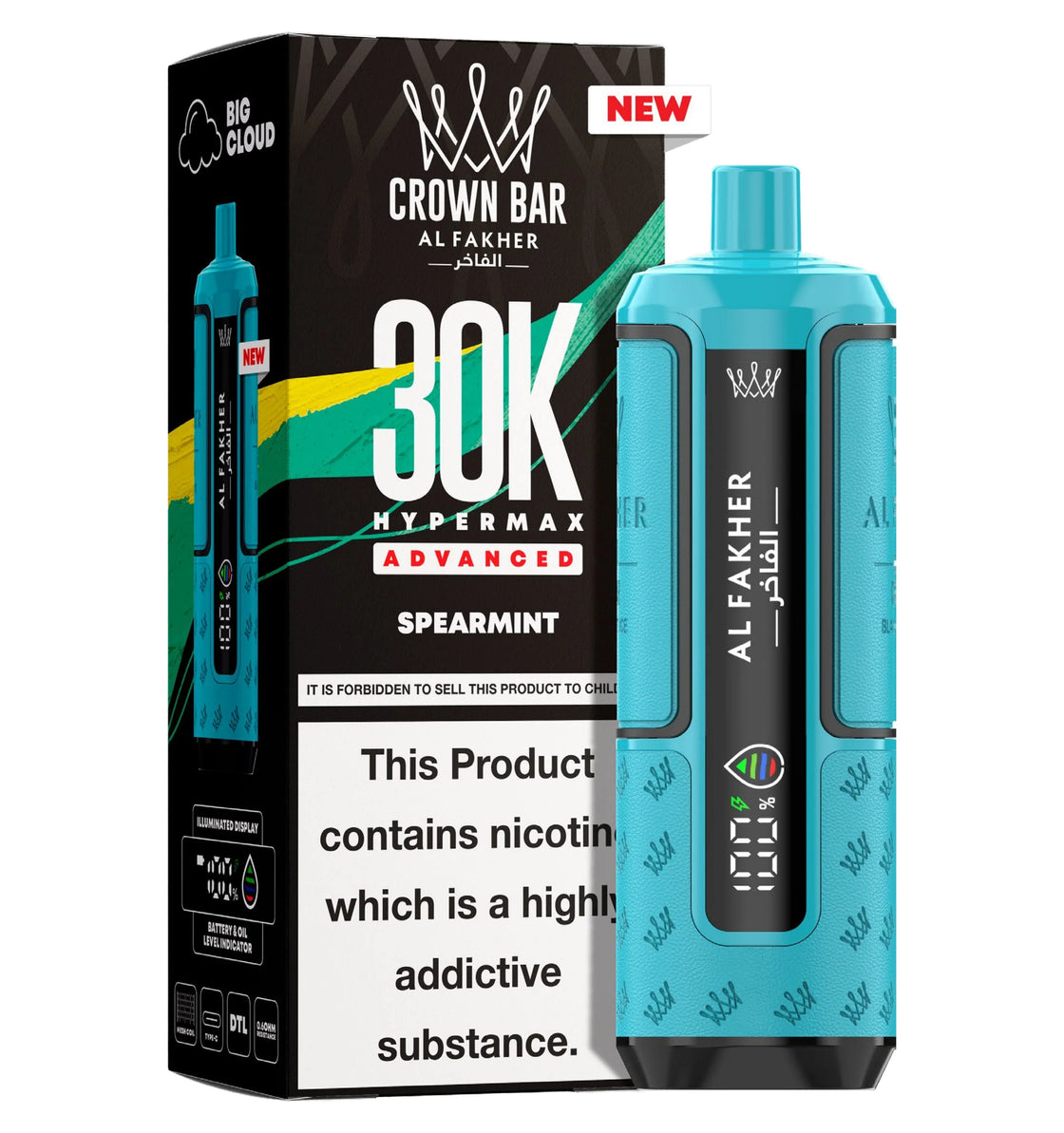 Al Fakher Crown Bar 30K Hypermax Prefilled Pod Kit (Box of 5)