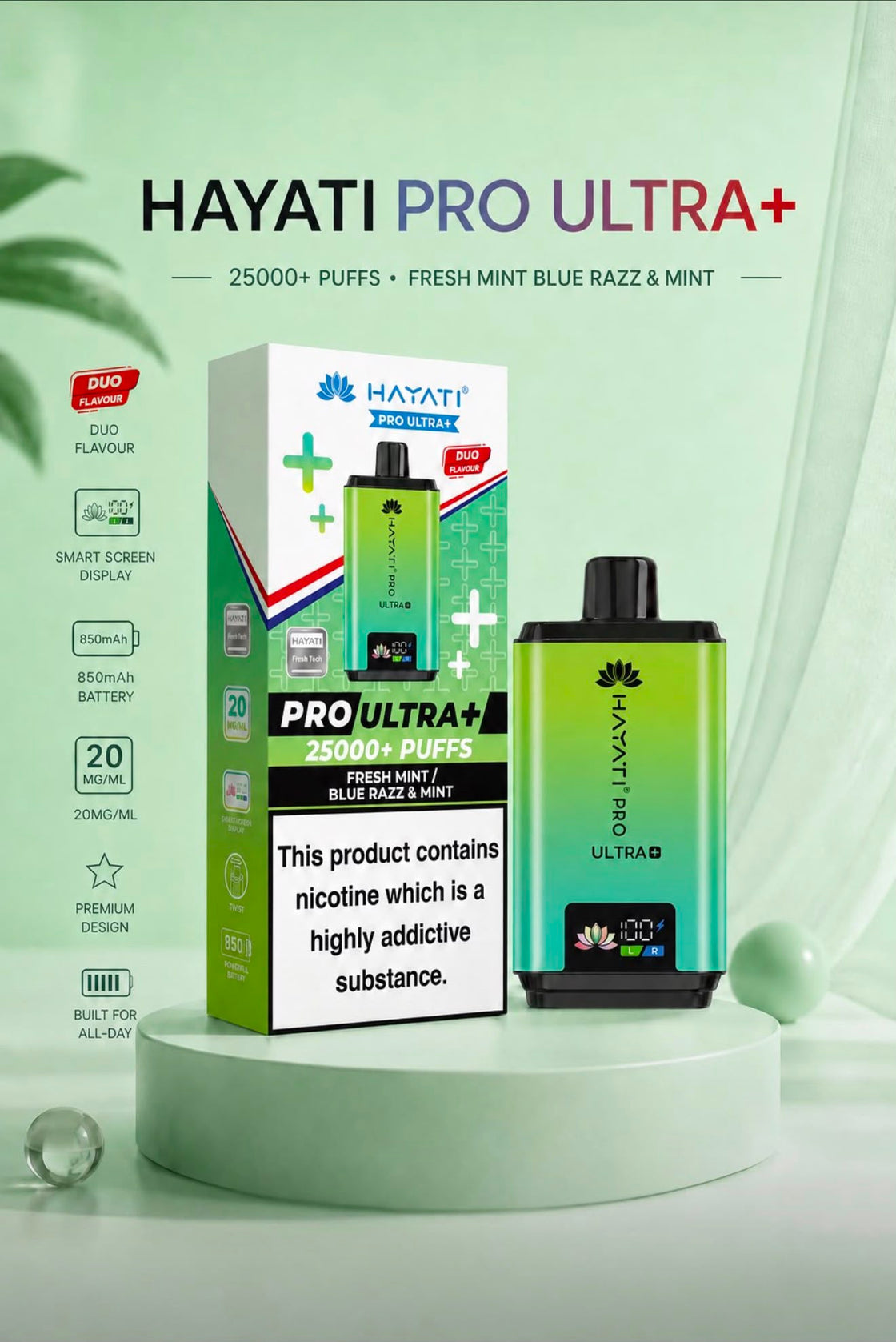 Hayati Pro Ultra Plus 25000 Box of 5 Prefilled Pod Vape Kit