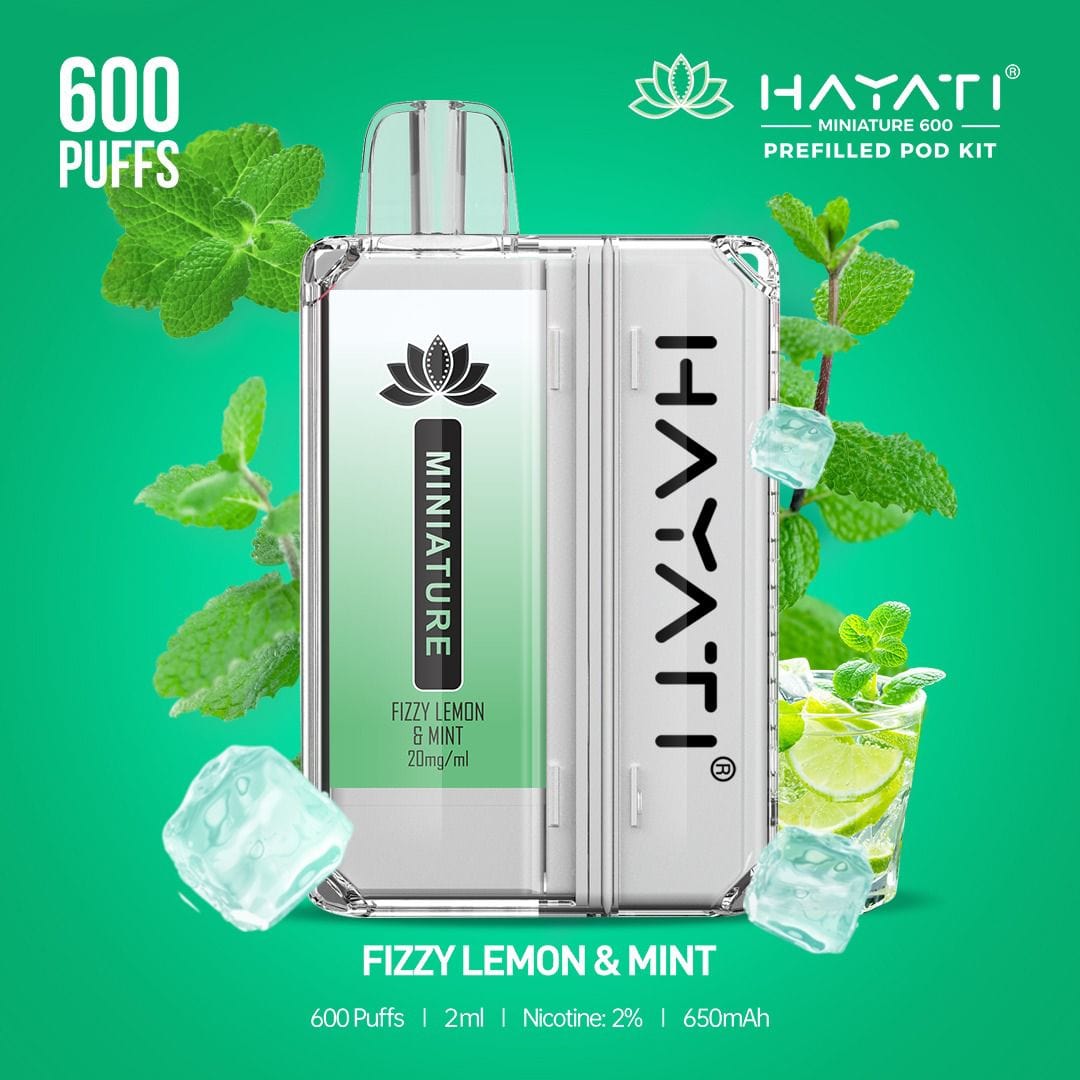 Hayati Miniature 600 Fizzy Lemon & Mint Flavour