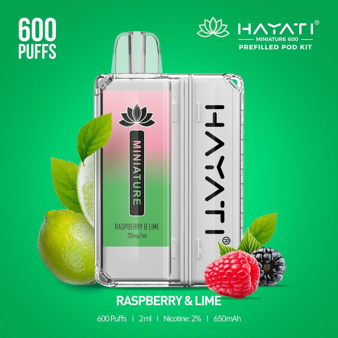 Hayati Miniature 600 Raspberry & Lime Flavour