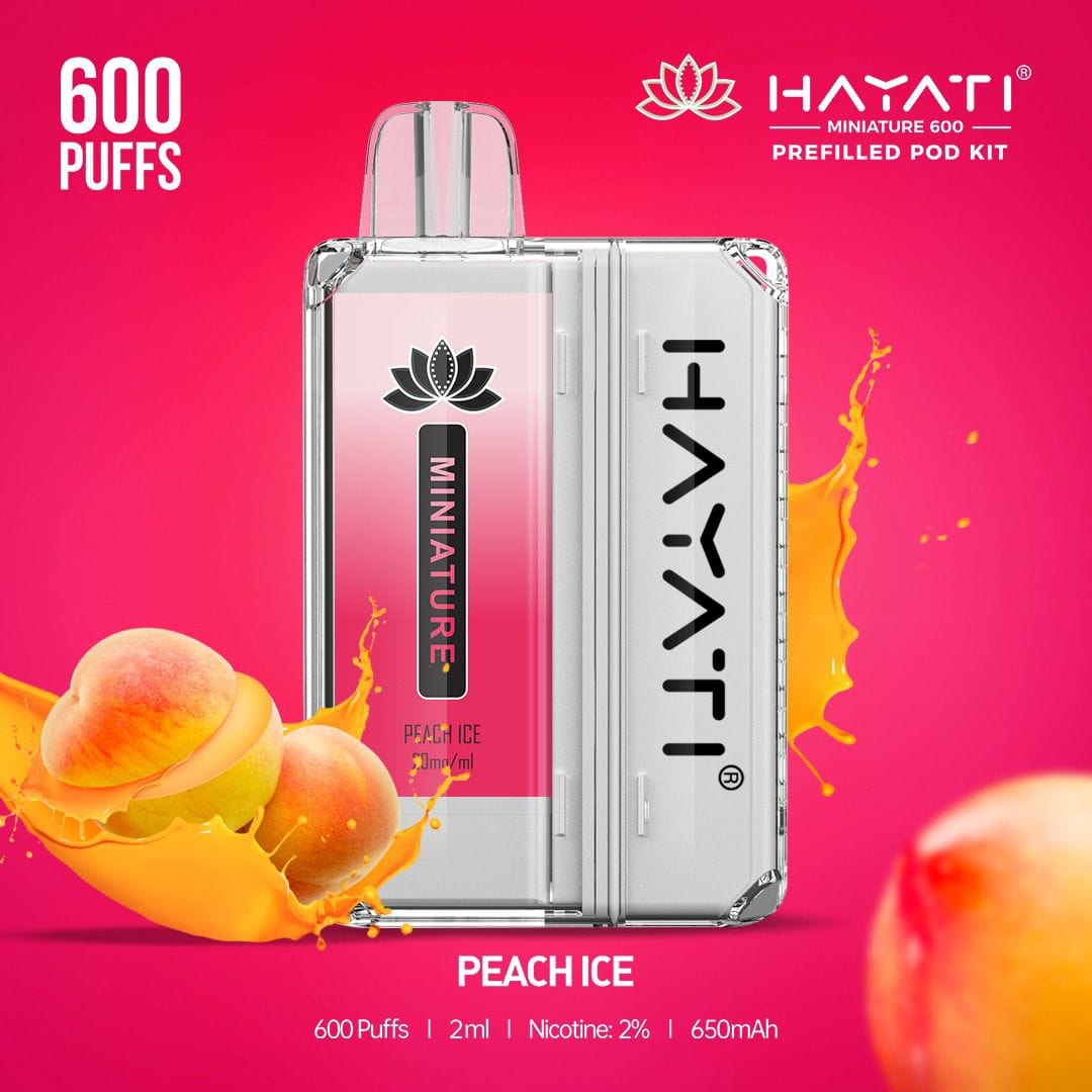 Hayati Miniature 600 Peach Ice Flavour