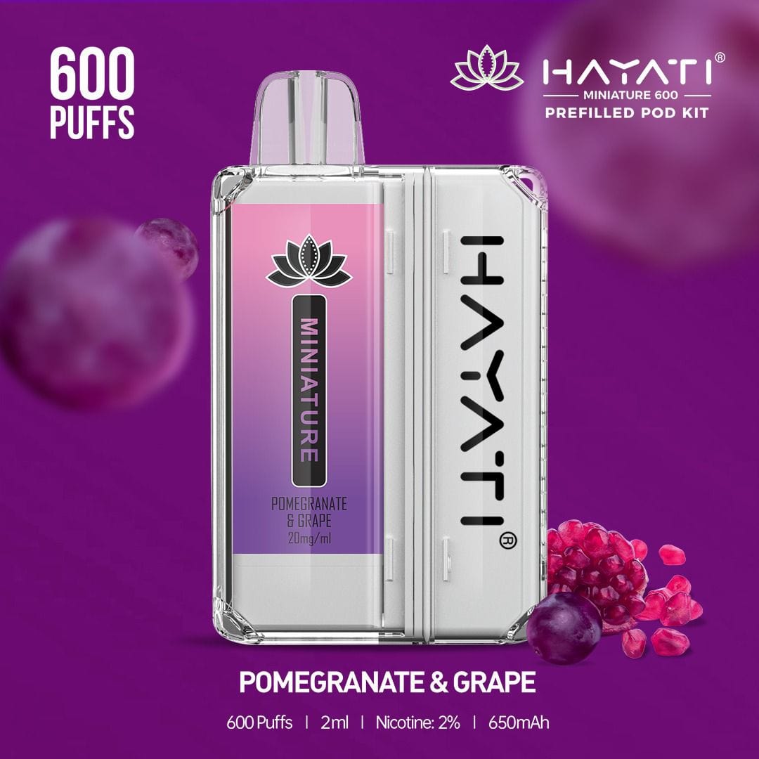 Hayati Miniature 600 Pomegranate & Grape Flavour