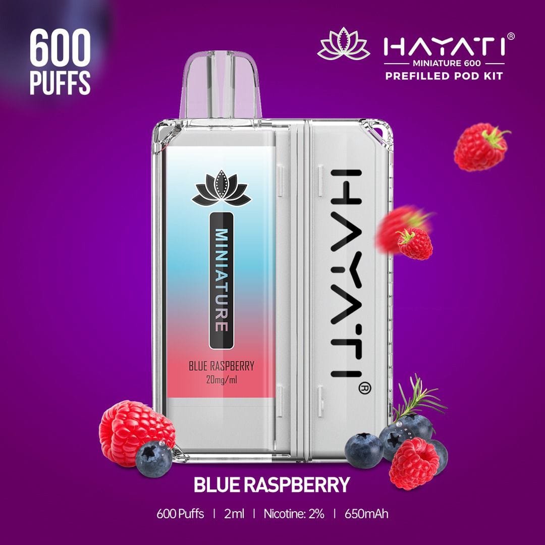 Hayati Miniature 600 Blue Raspberry Flavour