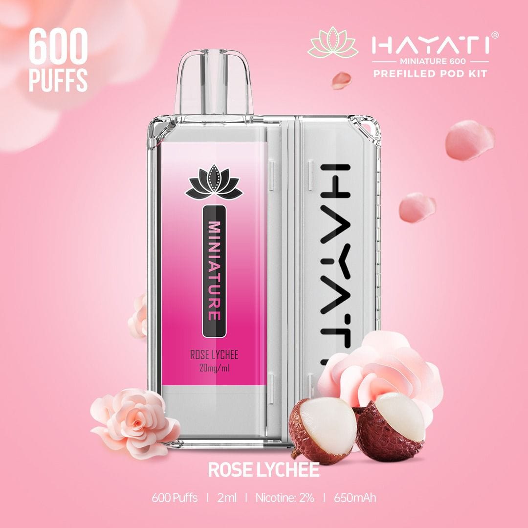 Hayati Miniature 600 Rose Lychee Flavour
