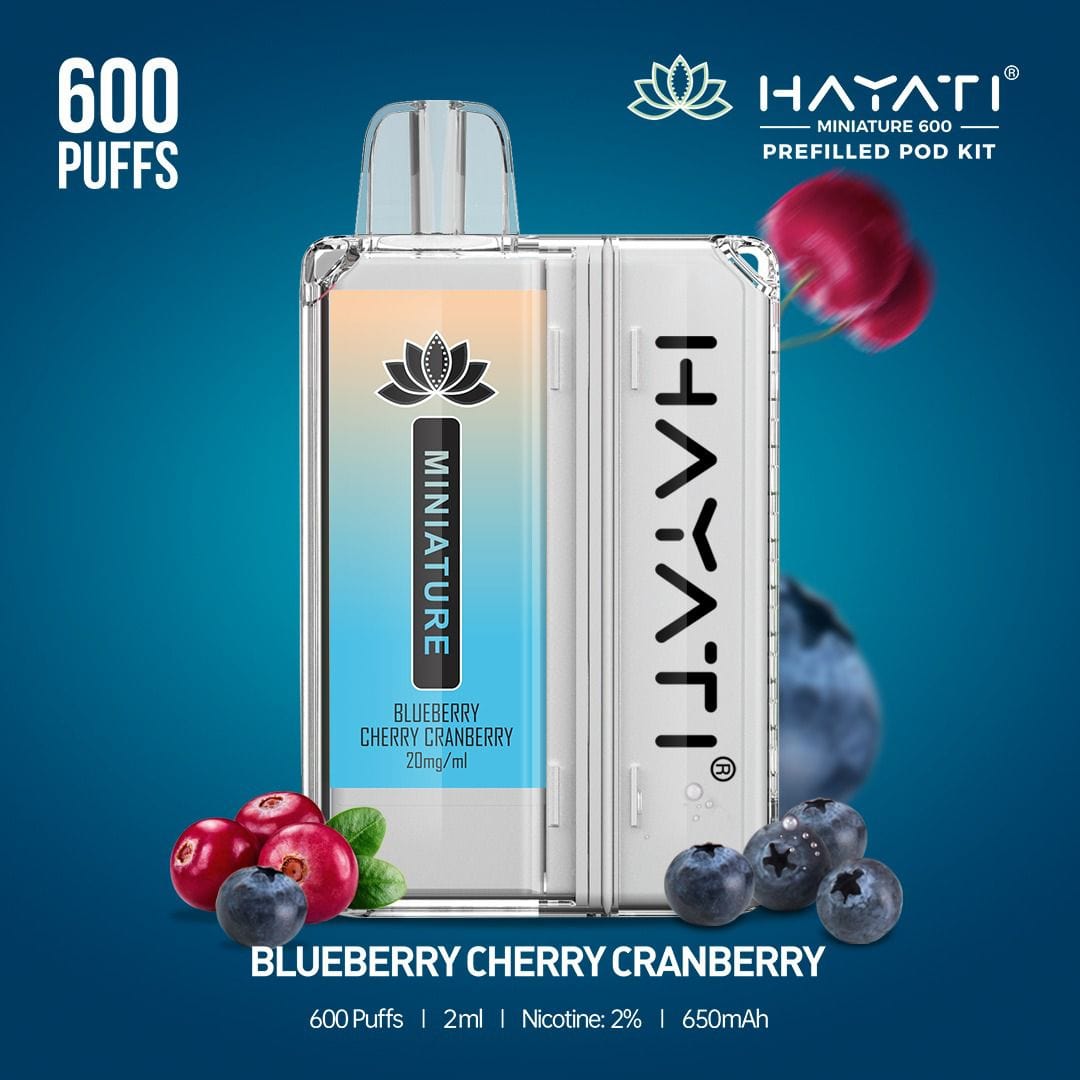 Hayati Miniature 600 Buleberry Cherry Cranberry Flavour