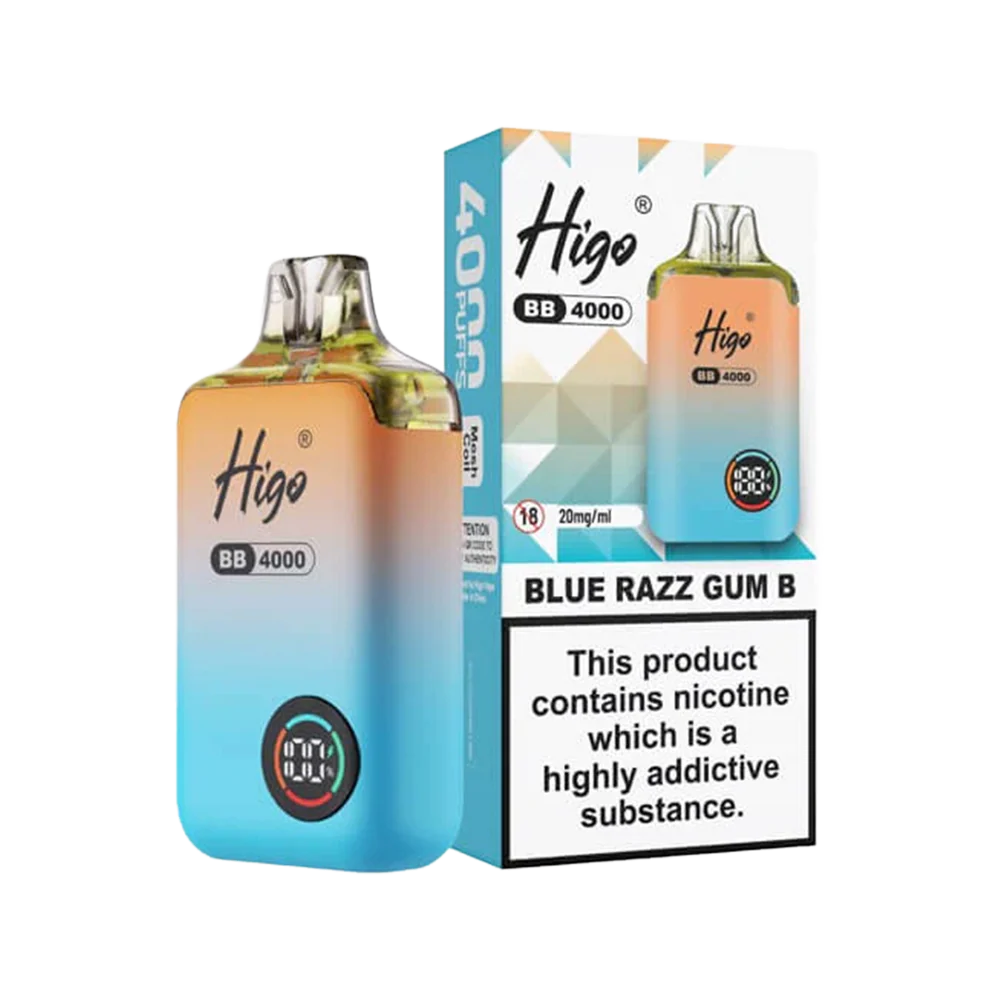 Higo BB4000 Kit (Box of 10) - Blue Razz Gum B