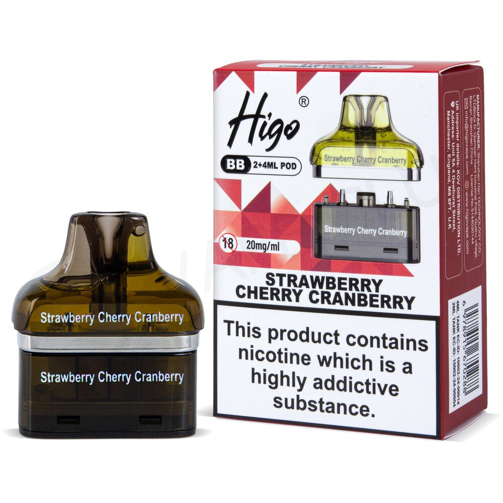 Higo BB4000 Pods (Box of 5) - Strawberry Cherry Cranberry