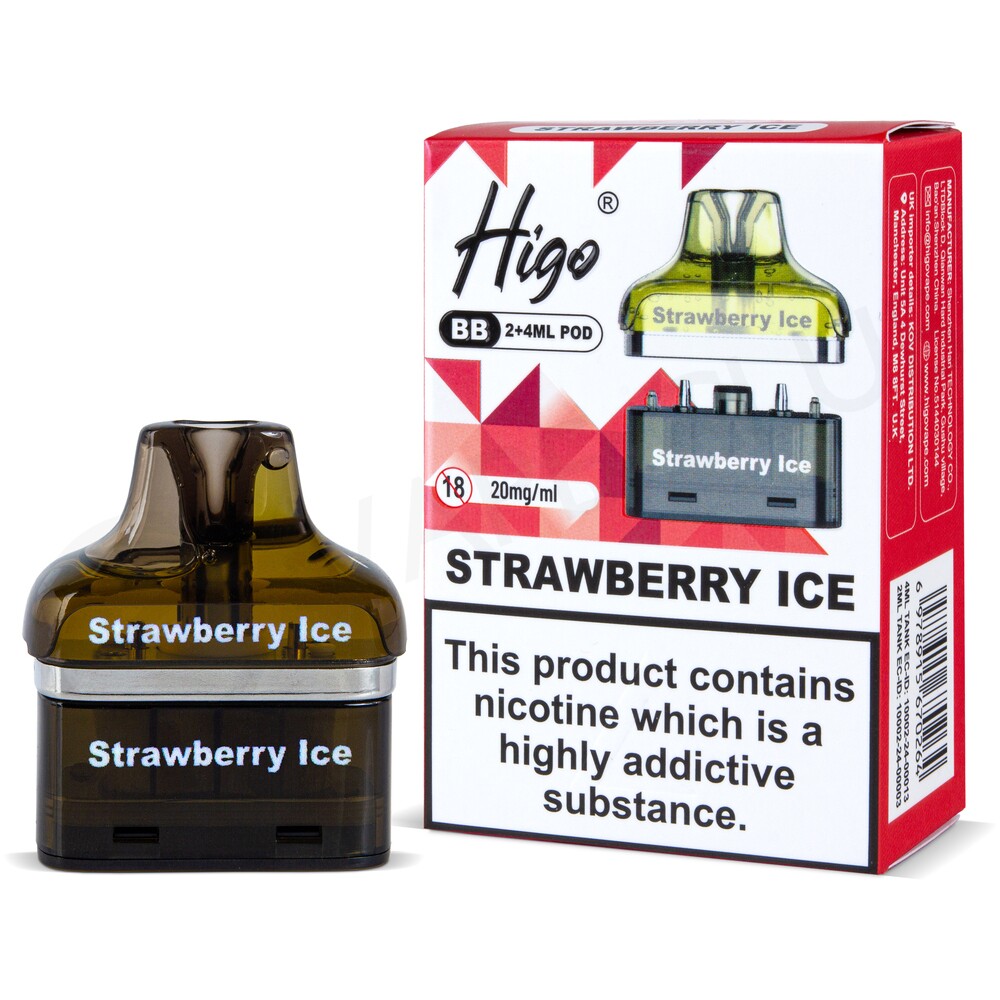 Higo BB4000 Pods (Box of 5) - Strawberry Ice