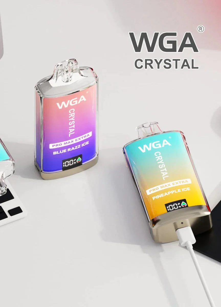 WGA Crystal Pro Max Extra 15000 Blue Razz Ice, Pineapple Ice Flavour