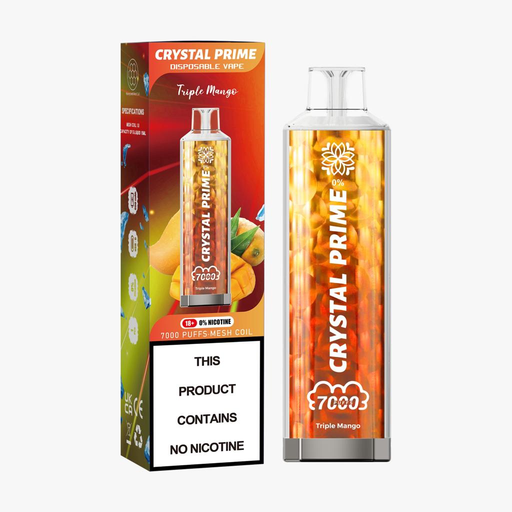 Zero Nicotine Crystal Prime 3D 7000 Prefilled Vape Kit - Pack of 10 Zero Nicotine Crystal Prime 3D 7000 Prefilled Vape Kit - Pack of 10