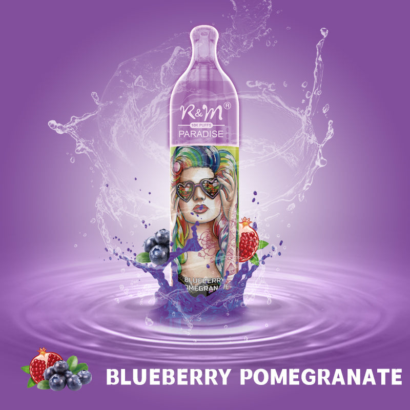 R&M Paradise 10000 Blueberry Pomegranate flavour