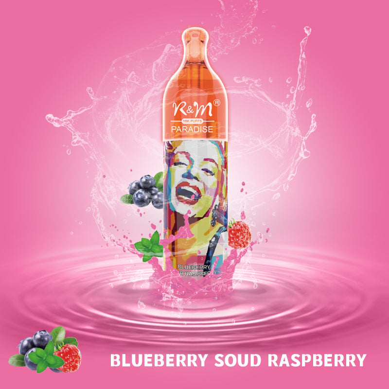 R&M Paradise 10000 Blueberry Soud Raspberry flavour