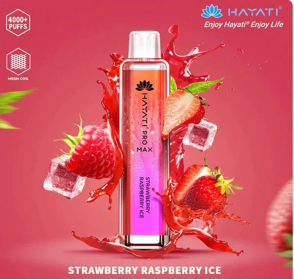 Hayati Pro Max 4000 Strawberry Raspberry Ice Flavour