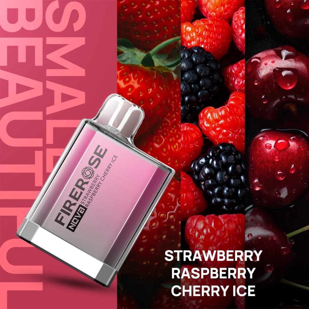 Elux Firerose Nova 600 Strawberry Raspberry Cherry Ice  flavour