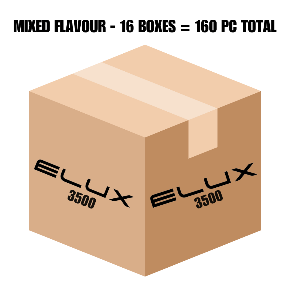 Elux Legend 3500 Disposable Vape - Full Carton (16 Boxes Mixed Flavours)