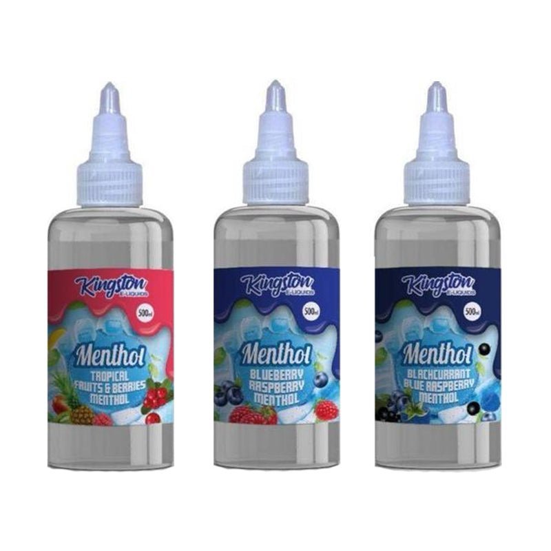 Kingston E-liquids Menthol 500ml Shortfill (Pack Of 10)