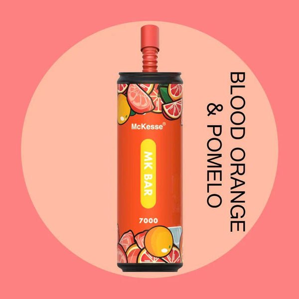 McKesse MK Bar 7000 Disposable Vape - Box of 10 - Blood Orange & Pomelo -Vapeuksupplier